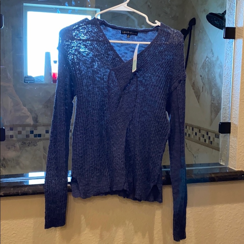 blue sweater